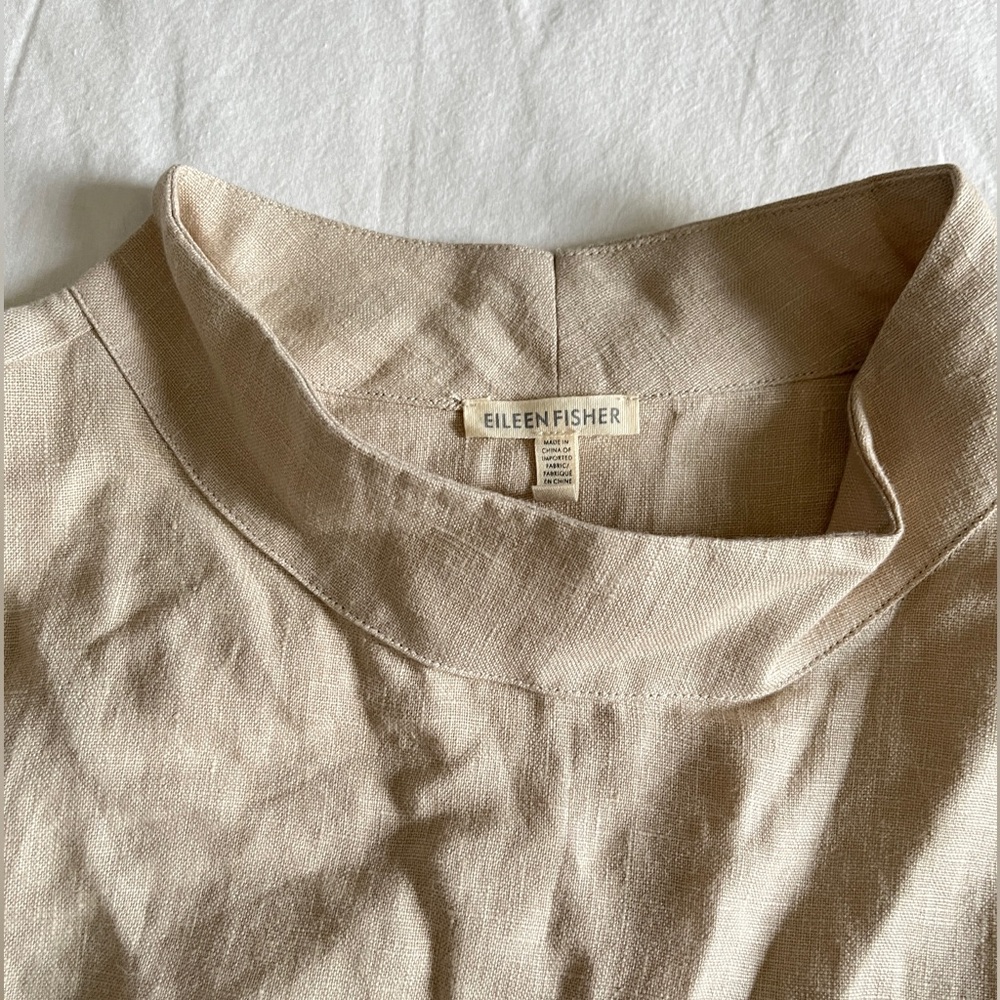 NWOT Elieen Fisher 100% Organic Linen Two Piece, top and pant - Picture 5 of 12